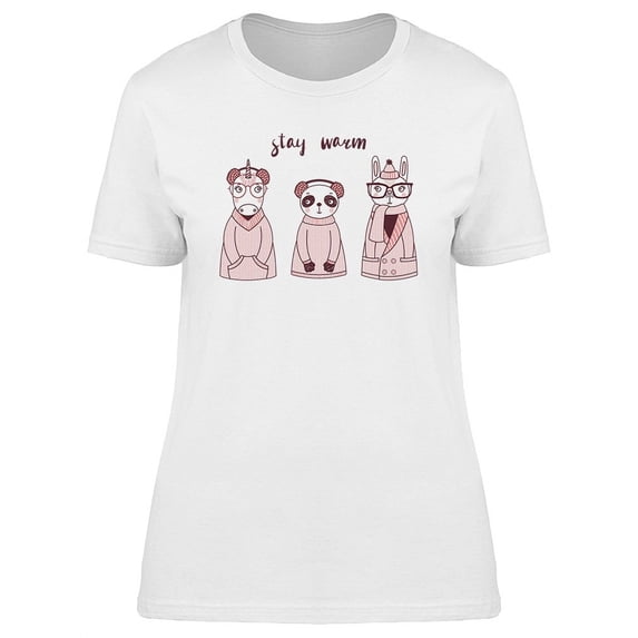 Stay Warm Animal Knitted Sweater T-Shirt Women -Image by Shutterstock, Female x-Large