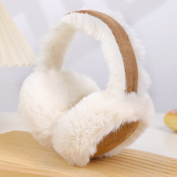 Stay Warm with Winter Ear Muffs for Women - Adjustable Fluffy Folding Earmuffs