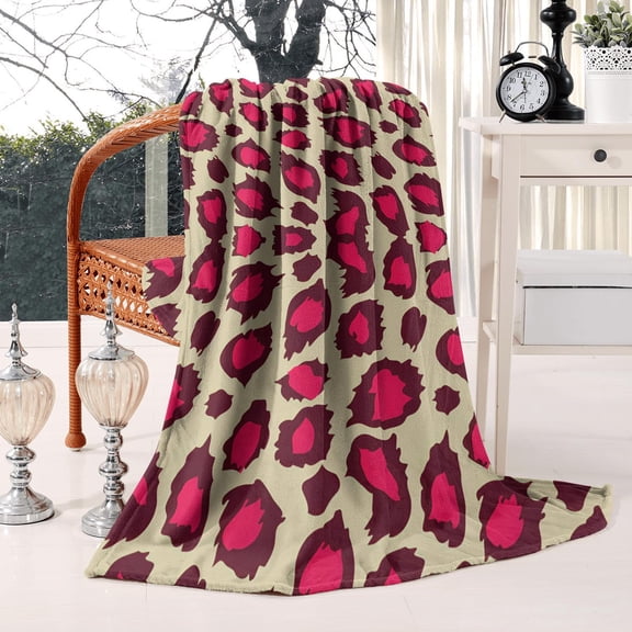 Stay Warm with our Soft & Cozy Leopard Print Flannel Fleece Blanket - Lightweight Throw, Bed Blanket for Room Couch Decor, 50x60 inches