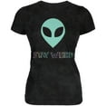 thumbnail image 1 of Stay Weird Alien Juniors Premium Soft T Shirt Charcoal Black Triblend X-LG, 1 of 1