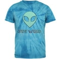 thumbnail image 1 of Stay Weird Alien Mens T Shirt Pinwheel Blue Tie Dye MD, 1 of 1