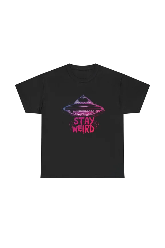 Stay Weird Alien Vibes Funny Retro Unisex T-Shirt, up to size 5XL