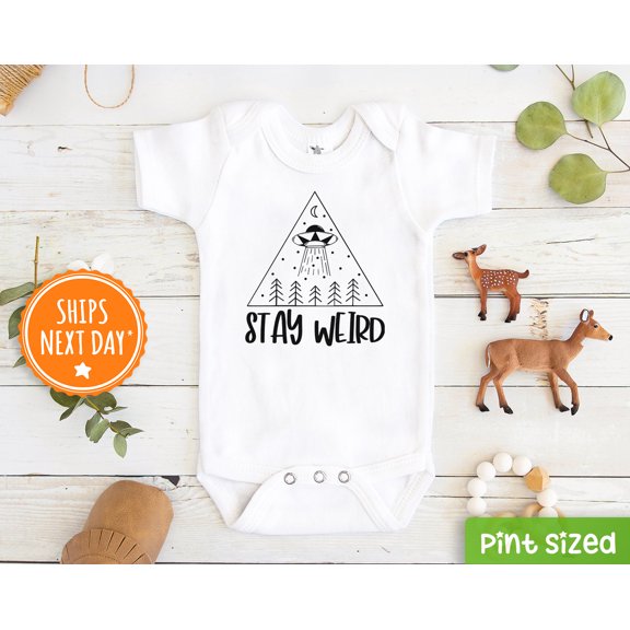 Stay Weird Baby Onesie, Funny Alien Bodysuit, Little Weirdo Onesie Cute Baby Onesie, BABY BODYSUIT LAT 4424