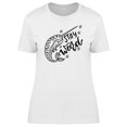 thumbnail image 1 of Stay Weird Doodle Whale Sketch T-Shirt Women -Image by Shutterstock, Female Medium, 1 of 2