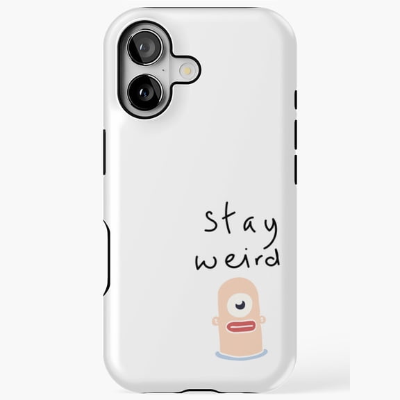 Stay Weird Funny Quote Retro Typography Artwork iPhone Case 17 11 12 13 14 15 16 Pro Max