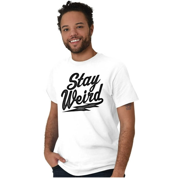 Stay Weird Motto Mantra Geek Normal Men's Graphic T Shirt Tees Brisco Brands X