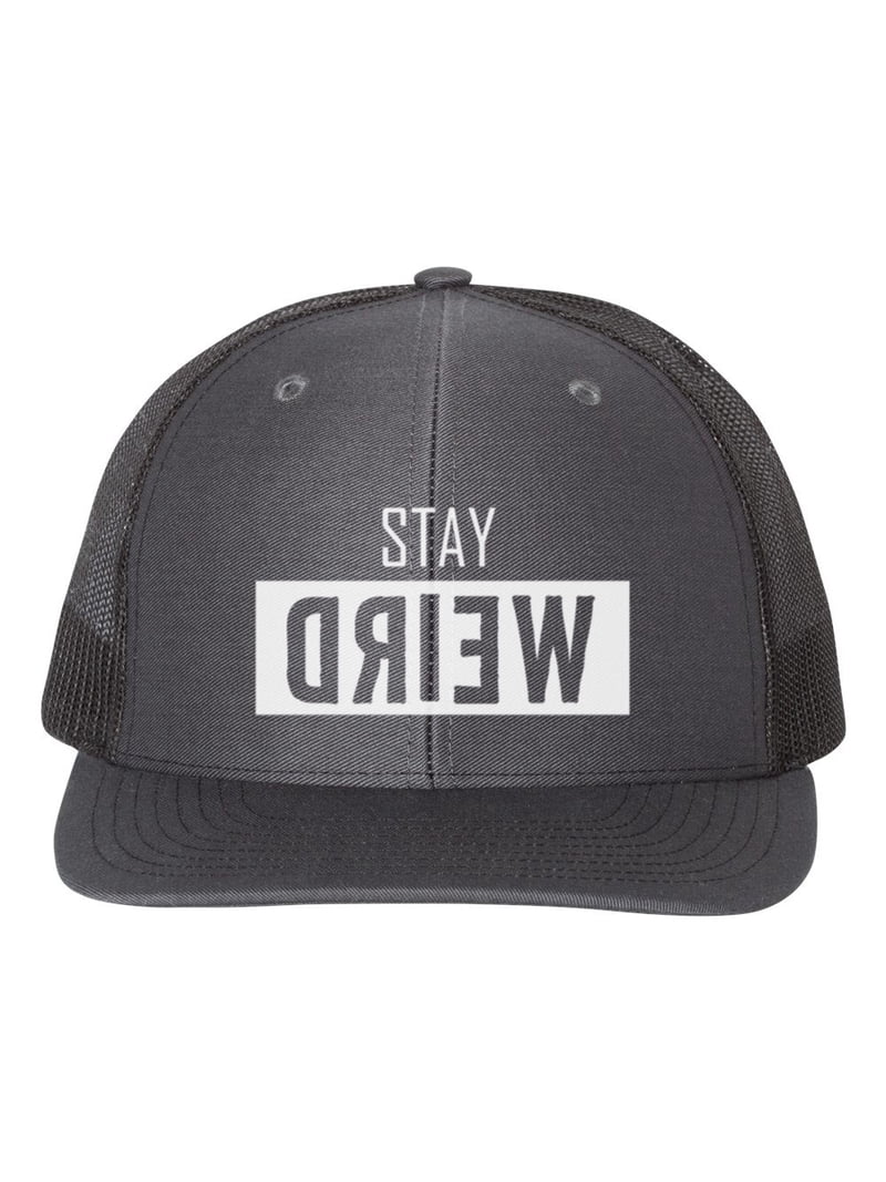 Stay Weird Trucker Hat Stay Weird - Embroidered Hat Trucker Cap | eBay main image 3
