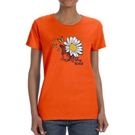 Stay Wild Big Daisy T-Shirt Women -Image by Shutterstock, Female Large