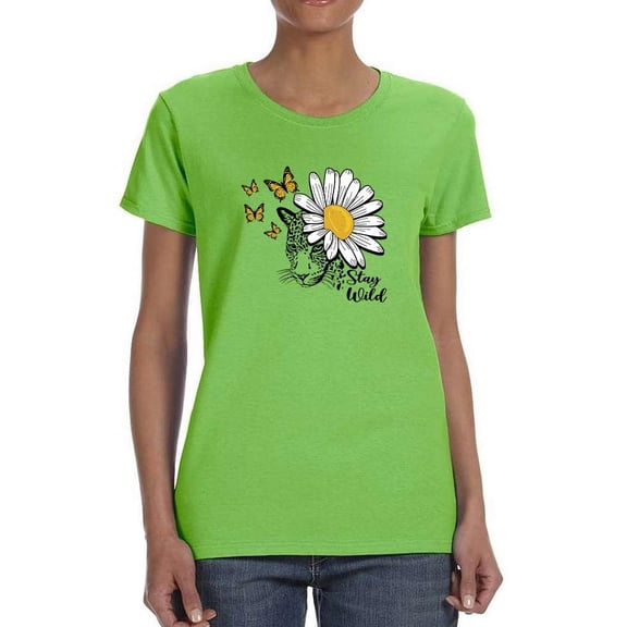 Stay Wild Big Daisy T-Shirt Women -Image by Shutterstock, Female Medium