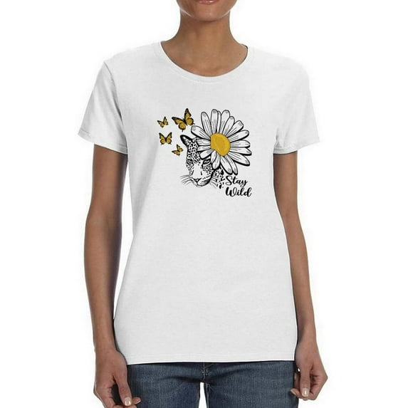 Stay Wild Big Daisy T-Shirt Women -Image by Shutterstock, Female x-Large