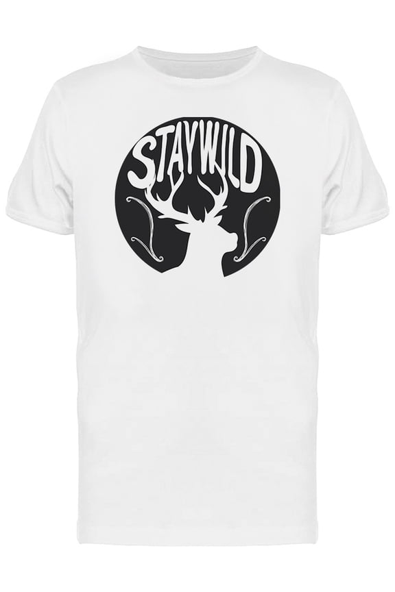 Stay Wild Casual T-Shirt Men -Image by Shutterstock, Male Small