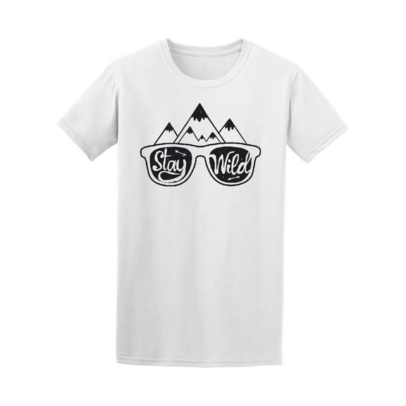 Stay Wild Cool Graphic Quote Tee Men's -Image by Shutterstock
