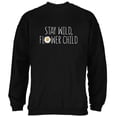 thumbnail image 1 of Stay Wild Flower Child Daisy Mens Sweatshirt Black X-LG, 1 of 1