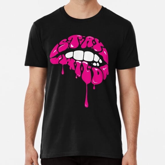 Stay Wild Lip Graphic Style Shirt S to 3XL Made in the AU/USA Shirt