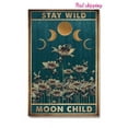 thumbnail image 1 of Stay Wild Moon Child Keep Calming Yoga Girl Meditation Lover 03 poster Wall Art Vertical 11 x 17 Inch Poster, 1 of 5