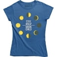 thumbnail image 1 of Stay Wild Moon Child Women's Lunar Quote Solar System T-Shirt, 1 of 4