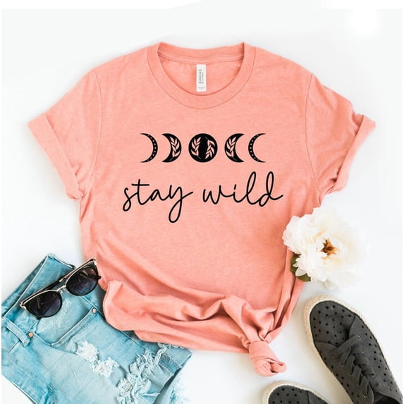 Stay Wild T-shirt Boho Shirt Exploring Tee Adventurers Top Hiking Gift Travel Shirts Women's Fashion Hippie Life Graphic For Women Camping