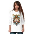 thumbnail image 1 of Stay Wild Tiger Head Rose Tattoo Long Sleeve TShirt Men Women Brisco Brands L, 1 of 6