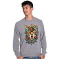 thumbnail image 1 of Stay Wild Tiger Head Rose Tattoo Plus Size Long Sleeve Graphic Tee Shirt Brisco Brands 2X, 1 of 5