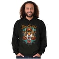 thumbnail image 1 of Stay Wild Tiger Head Rose Tattoo Unisex Plus Fleece Graphic Hoodie Brisco Brands 3X, 1 of 5