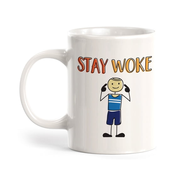 Stay Woke Stick People Design 11oz Coffee Mug