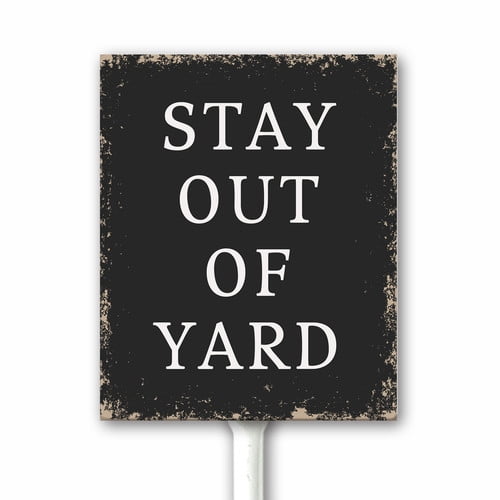 Robot Mower Crossing Yard Sign With Stake, Yellow Warning Sign Robot Mower Animal Caution Decor For Fence Lawn Garden Road, 7"x8.8" Sturdy Aluminum Rustproof Fade Resistant Easy Install