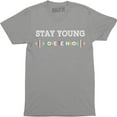 thumbnail image 1 of Stay Young Love Techno Printed Music Lover Slogan Gift Men's Tee Shirt, 1 of 4