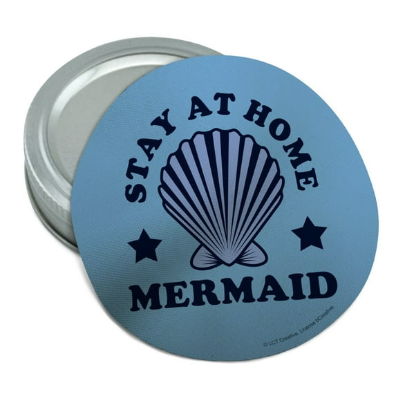 Stay at Home Mermaid Funny Humor Round Rubber Non-Slip Jar Gripper Lid Opener