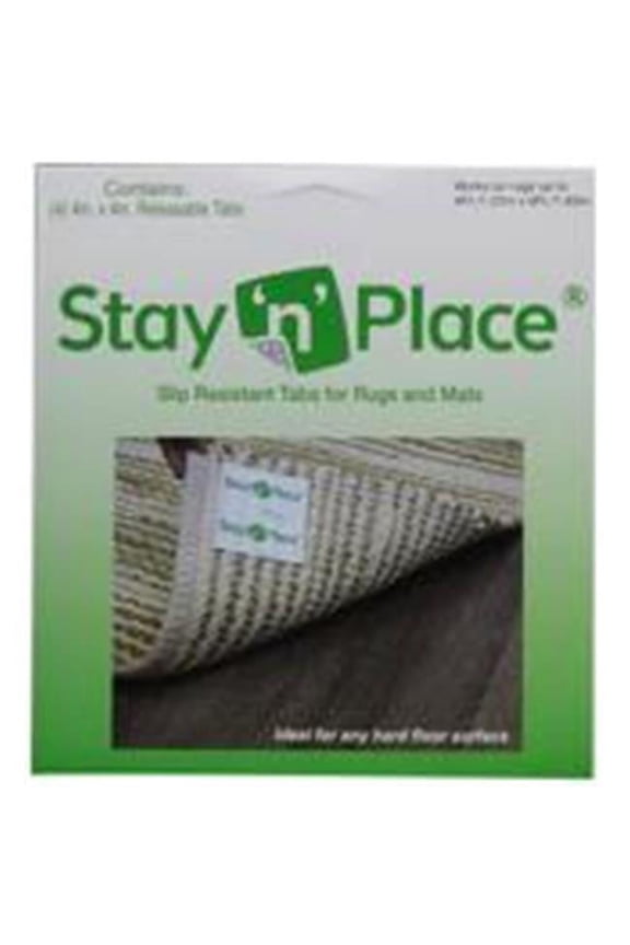 Stay 'n' Place Rug Slip Resistant Tabs 4 in. W X 4 in. L Cloth/Plastic Green 4 pk