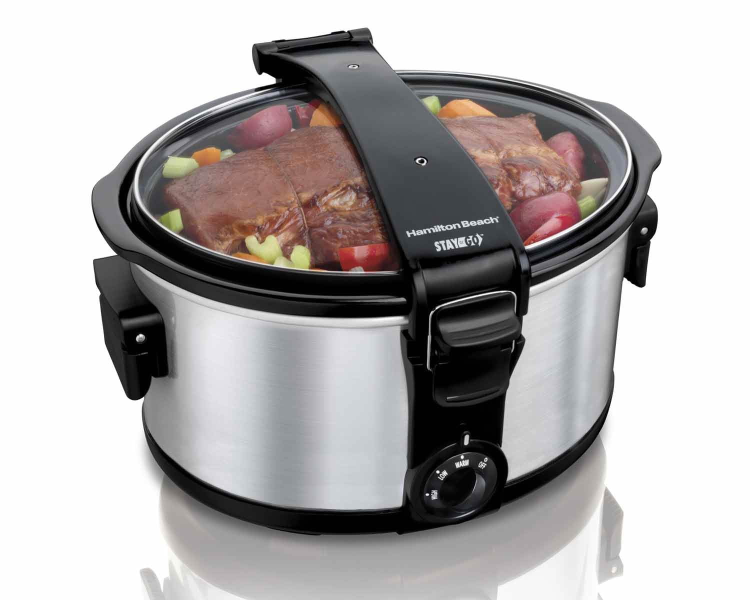 Stay or Go 7 Quart Portable Slow Cooker 