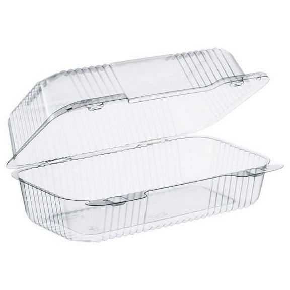 StayLock Clear Hinged Lid Containers, 5.4 x 9 x 3.5, Clear, Plastic, 250/Carton | Bundle of 2