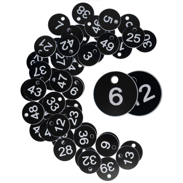 StayMax Plastic ID Number Tags Engraved Tags Key Tags Without Key Rings