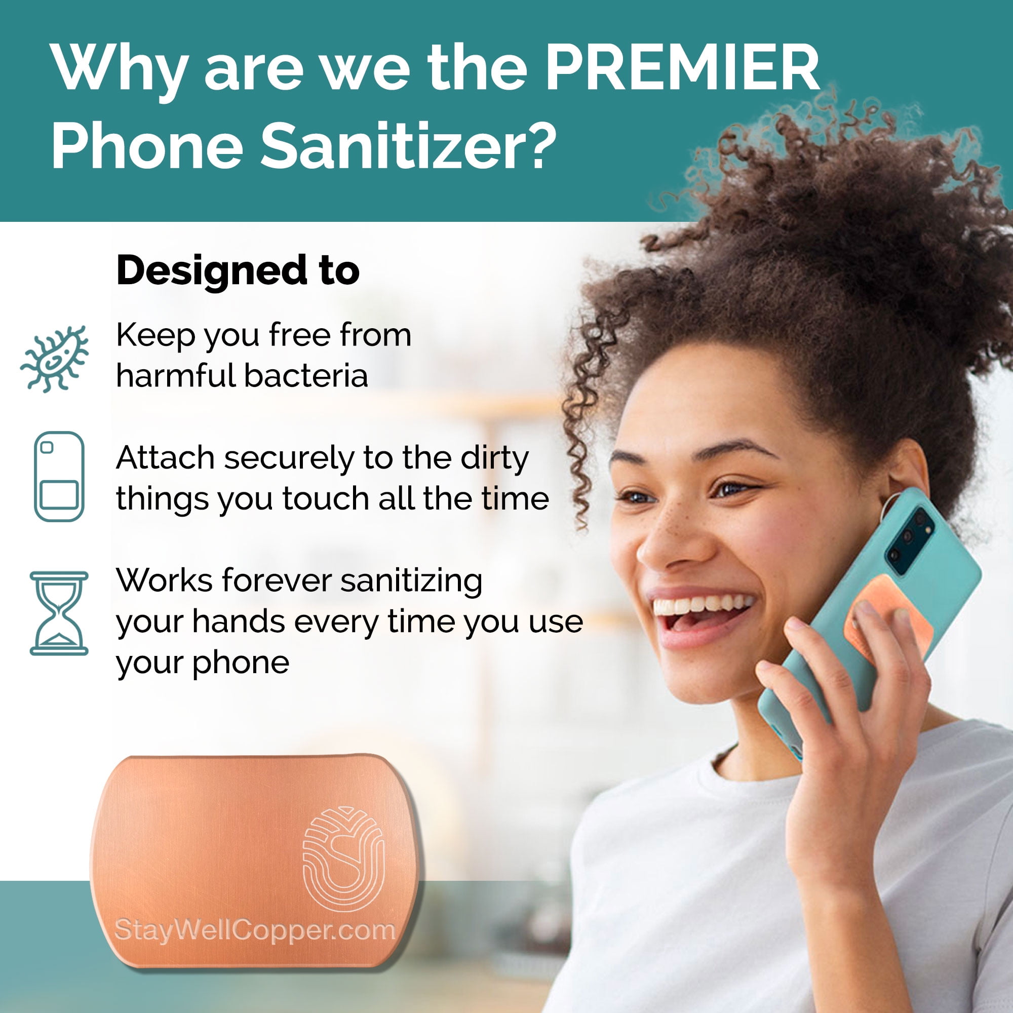 StayWell Copper Patch Cell Phone Accessories for Tablets Computers and