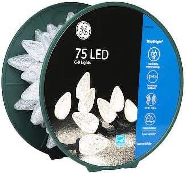 Staybright Ge 75Count Led C9 Clear Led 91146Lo Christmas String Lights
