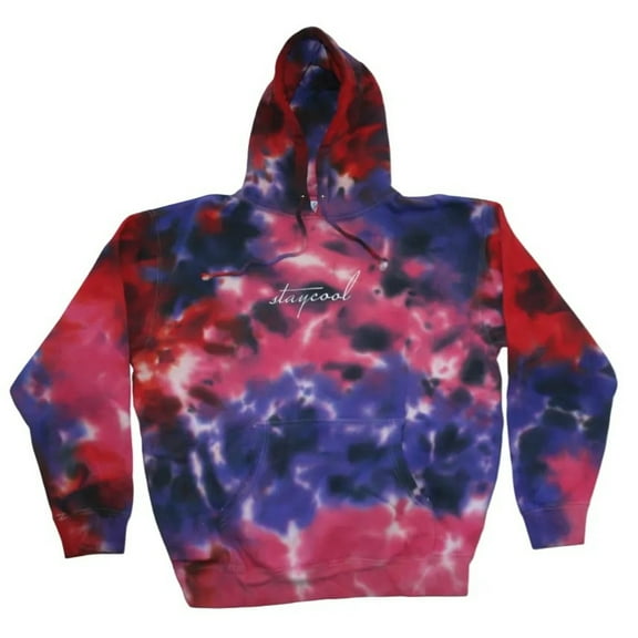 Staycoolnyc Men's Tie Dye Hoodie with Drawstring Closure (XL)