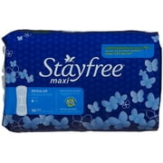 Stayfree Maxi Pads Regular   10 Count | Comfortable Feminine Pads with Reliable Leak Protection, Soft Cover, and All-Day Freshness for Everyday Use