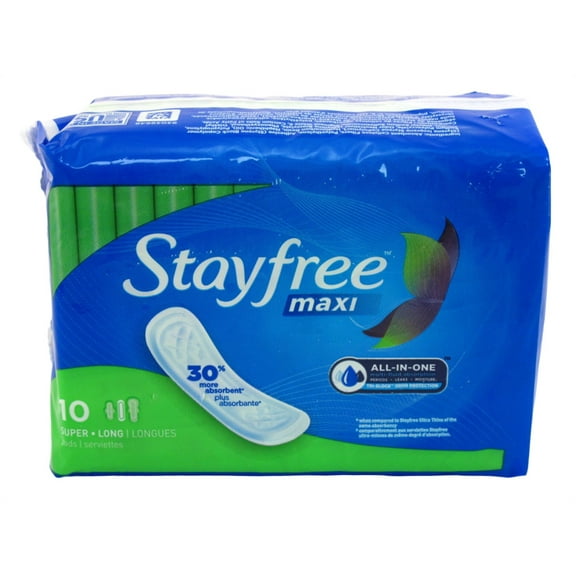 Stayfree Maxi Super Long 10 Count (Pack of 2)