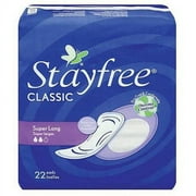 Stayfree Regular Super Long Pads, Unscented, 22 Ct