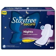 Stayfree Secure Nights Cottony Soft Comfort Sanitary Pad, 6 Count