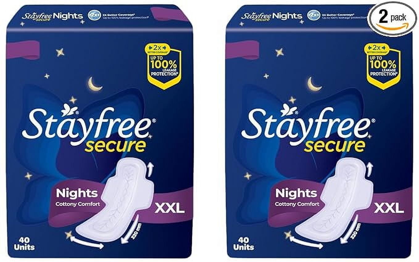 Stayfree Secure Nights | Cottony Soft Sanitary Pads for Women | Upto ...
