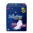 thumbnail image 1 of Stayfree Secure Nights XXL | 40 Pads| Cottony Soft Sanitary Pads for Women | Upto 100% leakage protection | Buy XXL at XL price | Absorbs 2x Faster with Wider Back (PACK OF 2 ), 1 of 1