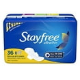 thumbnail image 1 of Stayfree Ultra Thin Regular Pads with Wings For Women, Reliable Protection and Absorbency of Feminine Moisture, Leaks and Periods, 36 count - Pack of 4 36 Count (Pack of 4), 1 of 2