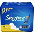 thumbnail image 1 of Stayfree Ultra Thin Regular Pads with Wings, 18 Count, 1 of 2