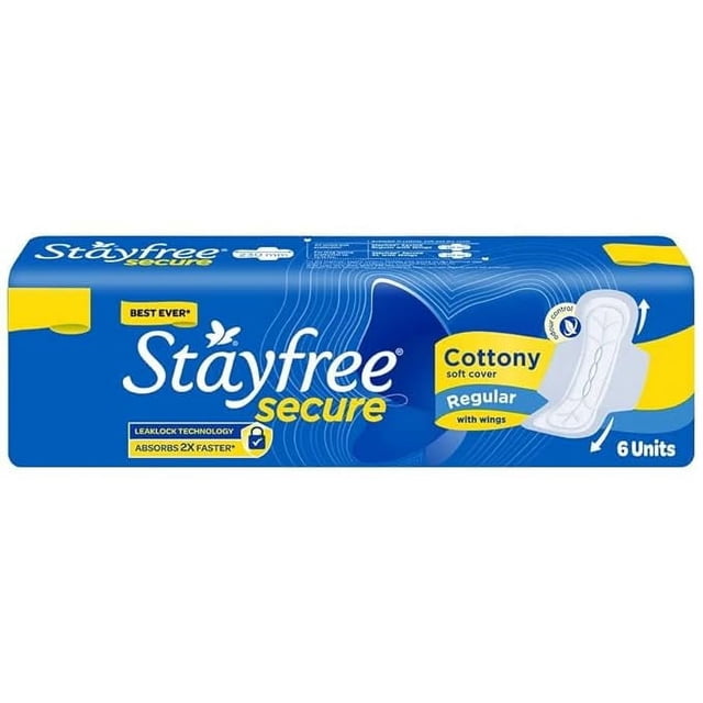 Eaa Absorb Stayfree Cotton 6N | Menstrual supplies for grocery retail - Walmart ...
