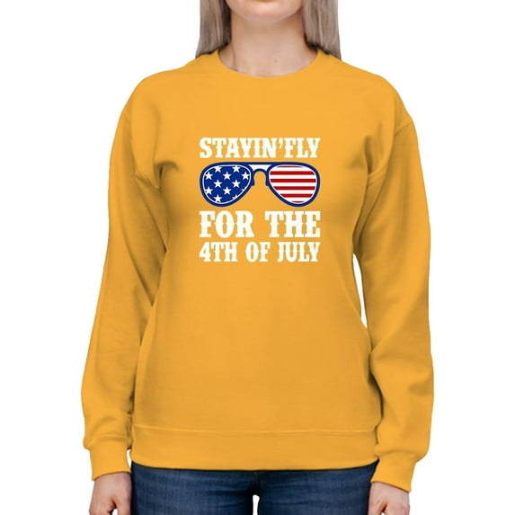 Stayin' Fly 4Th July Glasses Sweatshirt Women - Women Sweatshirt, 5XL