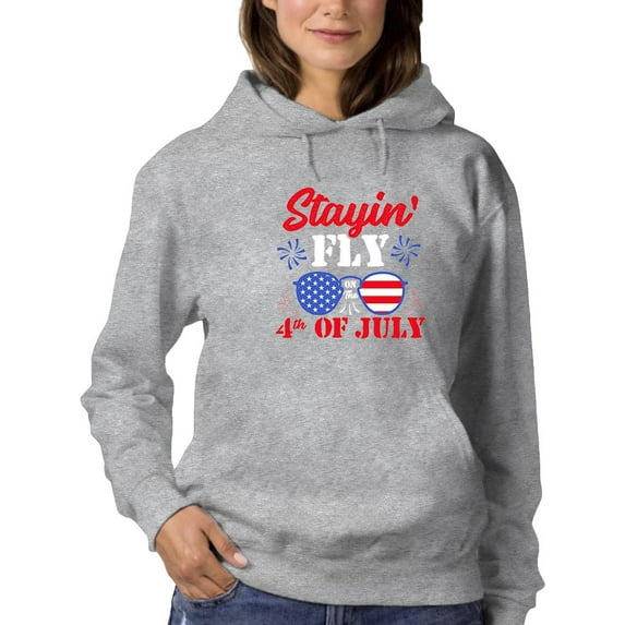 Stayin' Fly On 4Th July Hoodie Women -Image by Shutterstock, Female Medium