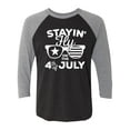 thumbnail image 1 of Staying Fly On The 4th Of July Unisex 3/4 Sleeve Baseball Raglan Tee, 1 of 3
