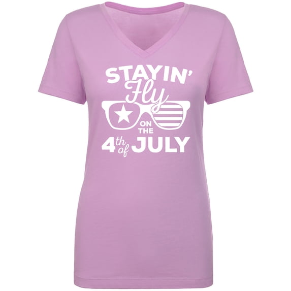 Staying Fly On The 4th Of July Womens V-Neck Tee