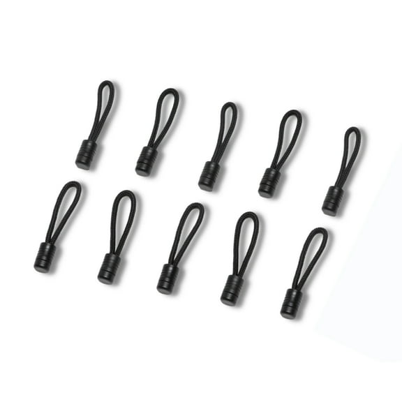Stayput Black Pull Cords - 10 Pack, Used with Shock Cords & Zippers for Canvas Sold Separately