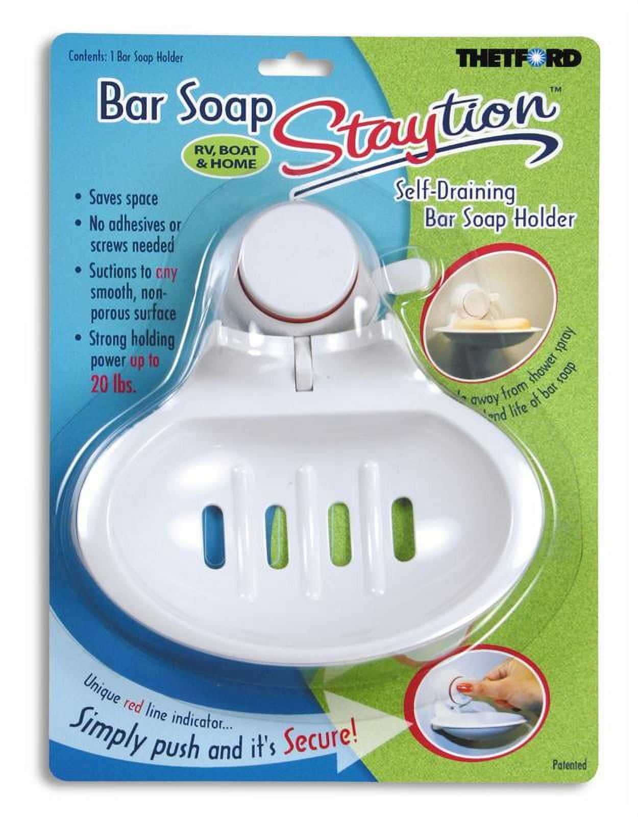 Staytion Bar Soap Suction Holder for RV / Marine / Home use - Thetford 36668